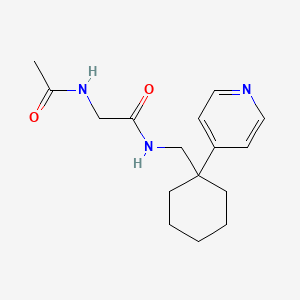 2-acetamido-N-[(1-pyridin-4-ylcyclohexyl)methyl]acetamide