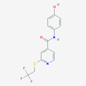 N-(4-hydroxyphenyl)-2-(2,2,2-trifluoroethylsulfanyl)pyridine-4-carboxamide