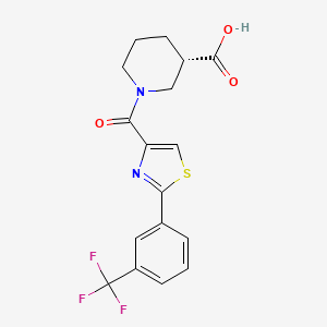 (3S)-1-[2-[3-(trifluoromethyl)phenyl]-1,3-thiazole-4-carbonyl]piperidine-3-carboxylic acid