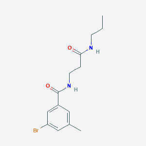 3-bromo-5-methyl-N-[3-oxo-3-(propylamino)propyl]benzamide