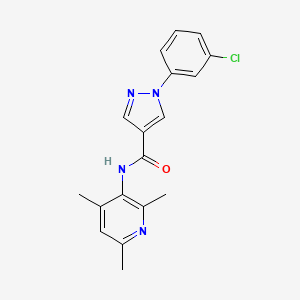 1-(3-chlorophenyl)-N-(2,4,6-trimethylpyridin-3-yl)pyrazole-4-carboxamide