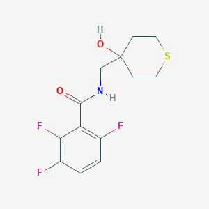 2,3,6-trifluoro-N-[(4-hydroxythian-4-yl)methyl]benzamide