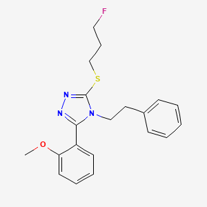 3-(3-Fluoropropylsulfanyl)-5-(2-methoxyphenyl)-4-(2-phenylethyl)-1,2,4-triazole