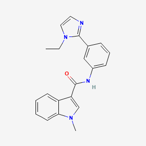 N-[3-(1-ethylimidazol-2-yl)phenyl]-1-methylindole-3-carboxamide