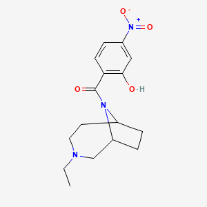 (3-Ethyl-3,9-diazabicyclo[4.2.1]nonan-9-yl)-(2-hydroxy-4-nitrophenyl)methanone