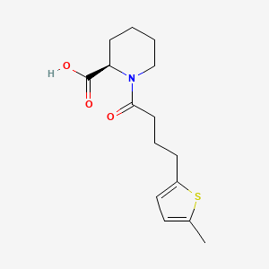 (2R)-1-[4-(5-methylthiophen-2-yl)butanoyl]piperidine-2-carboxylic acid