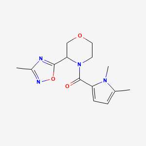 (1,5-Dimethylpyrrol-2-yl)-[3-(3-methyl-1,2,4-oxadiazol-5-yl)morpholin-4-yl]methanone