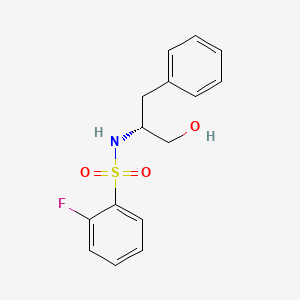 2-fluoro-N-[(2R)-1-hydroxy-3-phenylpropan-2-yl]benzenesulfonamide