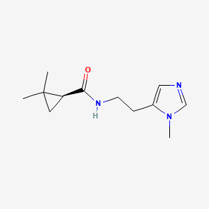 (1S)-2,2-dimethyl-N-[2-(3-methylimidazol-4-yl)ethyl]cyclopropane-1-carboxamide