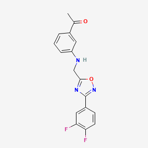 1-[3-[[3-(3,4-Difluorophenyl)-1,2,4-oxadiazol-5-yl]methylamino]phenyl]ethanone