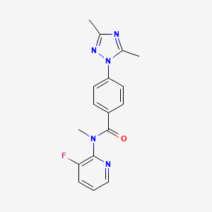 4-(3,5-dimethyl-1,2,4-triazol-1-yl)-N-(3-fluoropyridin-2-yl)-N-methylbenzamide