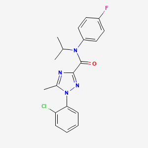 1-(2-chlorophenyl)-N-(4-fluorophenyl)-5-methyl-N-propan-2-yl-1,2,4-triazole-3-carboxamide