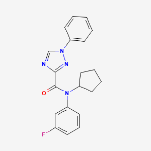 N-cyclopentyl-N-(3-fluorophenyl)-1-phenyl-1,2,4-triazole-3-carboxamide