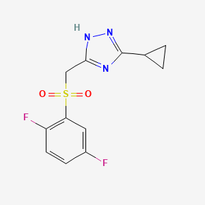 3-cyclopropyl-5-[(2,5-difluorophenyl)sulfonylmethyl]-1H-1,2,4-triazole