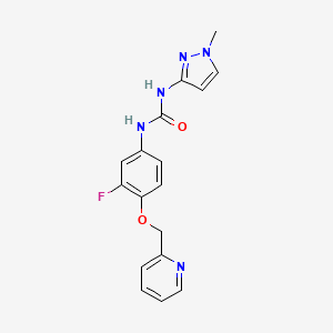 1-[3-Fluoro-4-(pyridin-2-ylmethoxy)phenyl]-3-(1-methylpyrazol-3-yl)urea