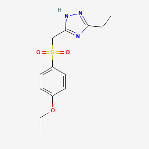 5-[(4-ethoxyphenyl)sulfonylmethyl]-3-ethyl-1H-1,2,4-triazole