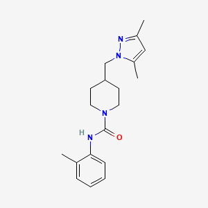 4-[(3,5-dimethylpyrazol-1-yl)methyl]-N-(2-methylphenyl)piperidine-1-carboxamide