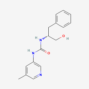 1-[(2R)-1-hydroxy-3-phenylpropan-2-yl]-3-(5-methylpyridin-3-yl)urea