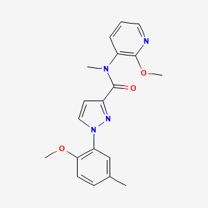 1-(2-methoxy-5-methylphenyl)-N-(2-methoxypyridin-3-yl)-N-methylpyrazole-3-carboxamide