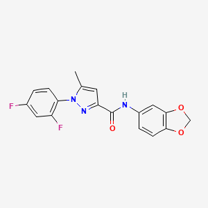 N-(1,3-benzodioxol-5-yl)-1-(2,4-difluorophenyl)-5-methylpyrazole-3-carboxamide