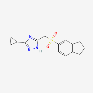 3-cyclopropyl-5-(2,3-dihydro-1H-inden-5-ylsulfonylmethyl)-1H-1,2,4-triazole