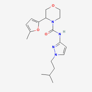 N-[1-(3-methylbutyl)pyrazol-3-yl]-3-(5-methylfuran-2-yl)morpholine-4-carboxamide