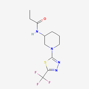 N-[1-[5-(trifluoromethyl)-1,3,4-thiadiazol-2-yl]piperidin-3-yl]propanamide