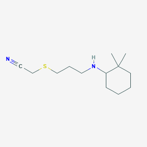 2-[3-[(2,2-Dimethylcyclohexyl)amino]propylsulfanyl]acetonitrile