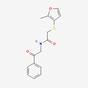 2-(2-methylfuran-3-yl)sulfanyl-N-phenacylacetamide