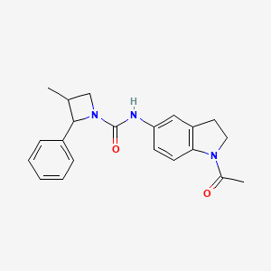 N-(1-acetyl-2,3-dihydroindol-5-yl)-3-methyl-2-phenylazetidine-1-carboxamide