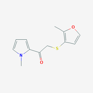 2-(2-Methylfuran-3-yl)sulfanyl-1-(1-methylpyrrol-2-yl)ethanone