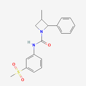 3-methyl-N-(3-methylsulfonylphenyl)-2-phenylazetidine-1-carboxamide