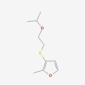 molecular formula C10H16O2S B7664019 2-Methyl-3-(2-propan-2-yloxyethylsulfanyl)furan 