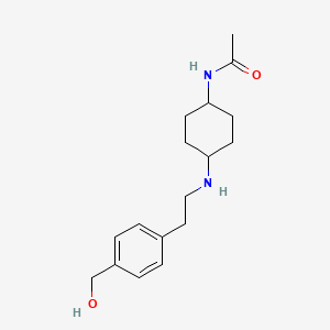 N-[4-[2-[4-(hydroxymethyl)phenyl]ethylamino]cyclohexyl]acetamide