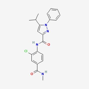 N-[2-chloro-4-(methylcarbamoyl)phenyl]-1-phenyl-5-propan-2-ylpyrazole-3-carboxamide