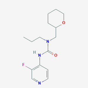 3-(3-Fluoropyridin-4-yl)-1-(oxan-2-ylmethyl)-1-propylurea