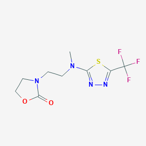 3-[2-[Methyl-[5-(trifluoromethyl)-1,3,4-thiadiazol-2-yl]amino]ethyl]-1,3-oxazolidin-2-one