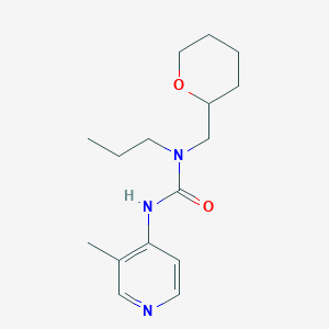 molecular formula C16H25N3O2 B7664227 3-(3-Methylpyridin-4-yl)-1-(oxan-2-ylmethyl)-1-propylurea 