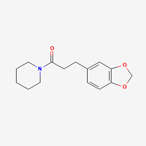 molecular formula C15H19NO3 B7664244 3-benzo-1,3-dioxol-5-ylpropionic Acid Piperidide 