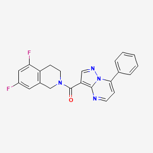 (5,7-difluoro-3,4-dihydro-1H-isoquinolin-2-yl)-(7-phenylpyrazolo[1,5-a]pyrimidin-3-yl)methanone