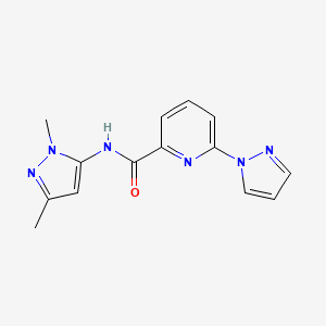 N-(2,5-dimethylpyrazol-3-yl)-6-pyrazol-1-ylpyridine-2-carboxamide