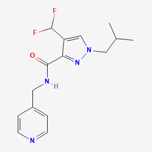 4-(difluoromethyl)-1-(2-methylpropyl)-N-(pyridin-4-ylmethyl)pyrazole-3-carboxamide