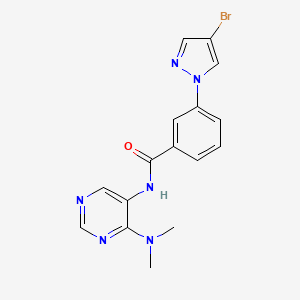 3-(4-bromopyrazol-1-yl)-N-[4-(dimethylamino)pyrimidin-5-yl]benzamide