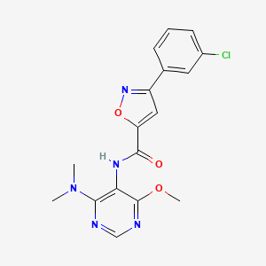 3-(3-chlorophenyl)-N-[4-(dimethylamino)-6-methoxypyrimidin-5-yl]-1,2-oxazole-5-carboxamide