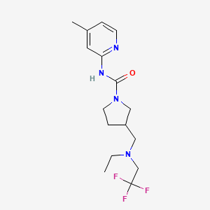 3-[[ethyl(2,2,2-trifluoroethyl)amino]methyl]-N-(4-methylpyridin-2-yl)pyrrolidine-1-carboxamide