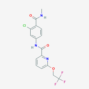 N-[3-chloro-4-(methylcarbamoyl)phenyl]-6-(2,2,2-trifluoroethoxy)pyridine-2-carboxamide