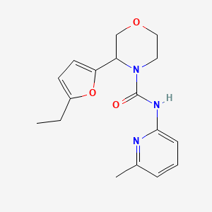 molecular formula C17H21N3O3 B7664348 3-(5-ethylfuran-2-yl)-N-(6-methylpyridin-2-yl)morpholine-4-carboxamide 