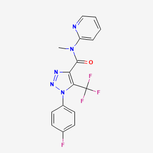 1-(4-fluorophenyl)-N-methyl-N-pyridin-2-yl-5-(trifluoromethyl)triazole-4-carboxamide