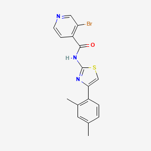 3-bromo-N-[4-(2,4-dimethylphenyl)-1,3-thiazol-2-yl]pyridine-4-carboxamide