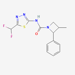 N-[5-(difluoromethyl)-1,3,4-thiadiazol-2-yl]-3-methyl-2-phenylazetidine-1-carboxamide